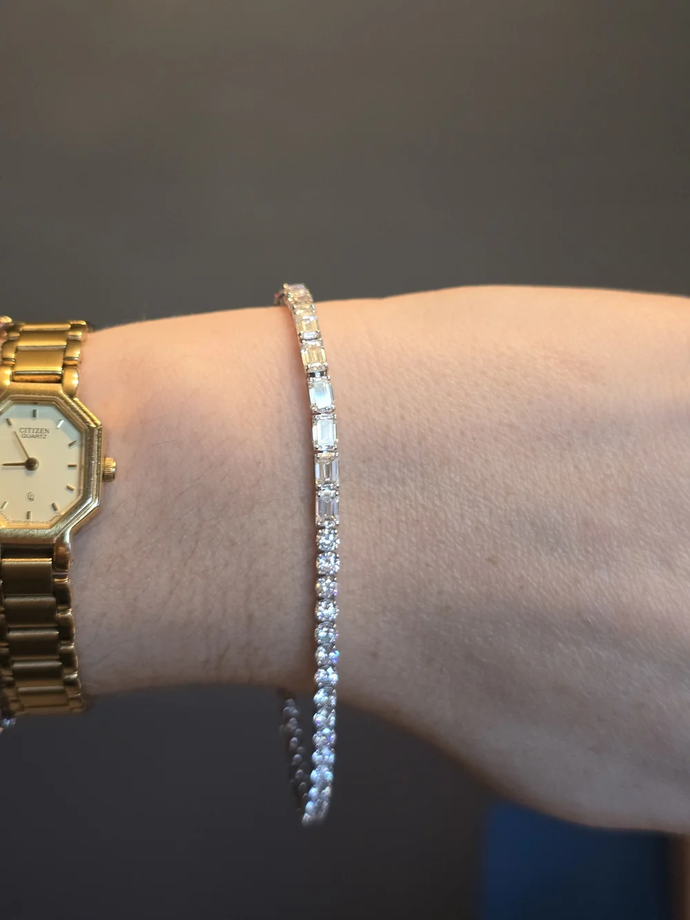 14k White Gold 8.77ct Lab Diamond Bracelet